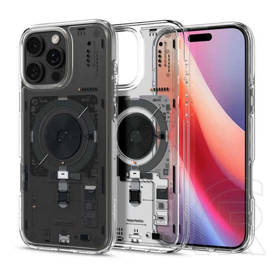 Spigen Apple iPhone 16 Pro ultra hybrid mag neo one műanyag telefonvédő (ütésállóság, légpárnás keret, magsafe) átlátszó