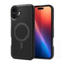 Spigen Apple iPhone 16 core armor mag szilikon telefonvédő (ütésállóság, kameravédő, csíkos, magsafe) fekete