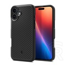 Spigen Apple iPhone 16 core armor szilikon telefonvédő (ütésállóság, kameravédő, csíkos) fekete