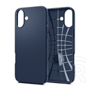 Spigen Apple iPhone 16 liquid air szilikon telefonvédő (ütésállóság, légpárnás sarok, rombusz) sötétkék
