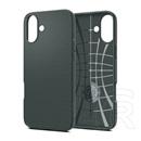 Spigen Apple iPhone 16 liquid air szilikon telefonvédő (ütésállóság, légpárnás sarok, rombusz) sötétzöld