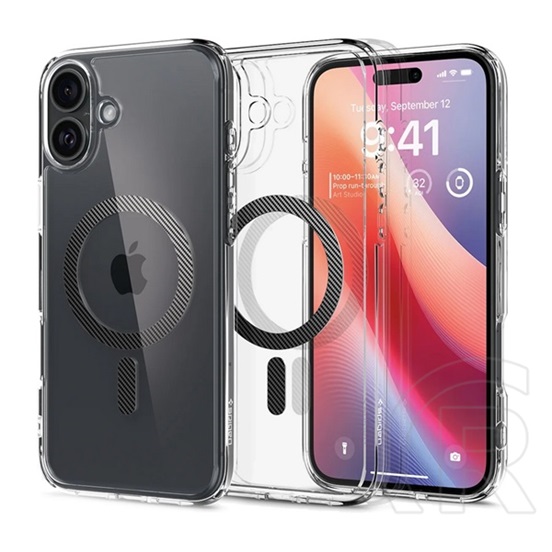 Spigen Apple iPhone 16 ultra hybrid mag műanyag védő (ütésállóság, légpárnás keret, karbon minta, magsafe) átlátszó