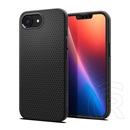 Spigen Apple iPhone 16e liquid air szilikon telefonvédő (ütésállóság, légpárnás sarok, rombusz) fekete