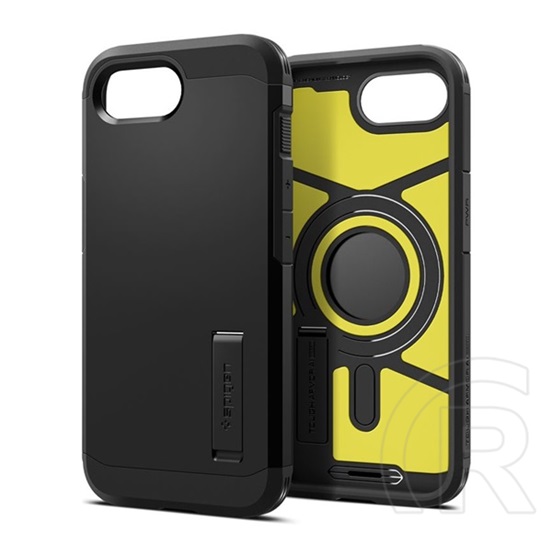 Spigen Apple iPhone 16e tough armor mag műanyag telefonvédő (ütésállóság, magsafe) fekete