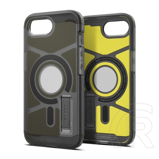 Spigen Apple iPhone 16e tough armor mag műanyag telefonvédő (ütésállóság, matt, magsafe) fekete