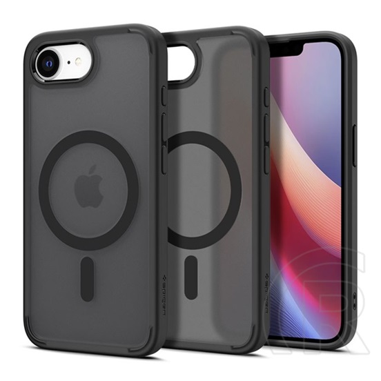 Spigen Apple iPhone 16e ultra hybrid mag műanyag telefonvédő (ütésállóság, légpárnás keret, magsafe) fekete