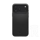 Spigen Apple iPhone 17 Pro Max enzo aramid telefonvédő (magsafe, karbon minta) fekete