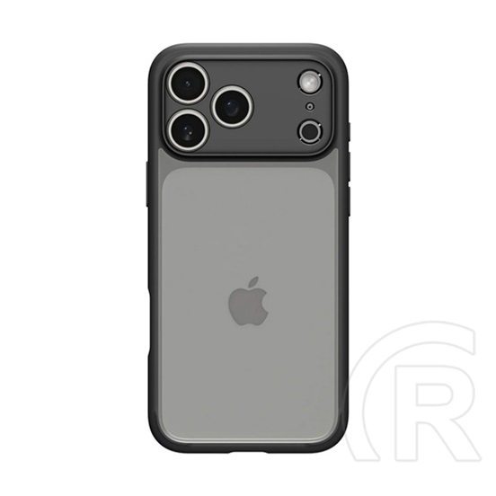 Spigen Apple iPhone 17 Pro Max ultra hybrid műanyag telefonvédő (ütésállóság, légpárnás keret) átlátszó/fekete