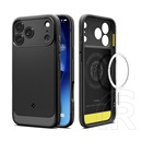 Spigen Apple iPhone 17 Pro rugged armor szilikon védő (ütésállóság, légpárnás sarok, karbon minta, magsafe) fekete