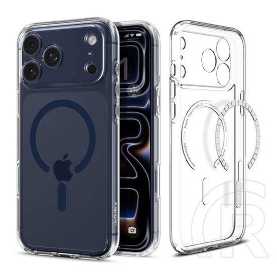 Spigen Apple iPhone 17 Pro ultra hybrid mag műanyag telefonvédő (ütésállóság, légpárnás keret, magsafe) sötétkék