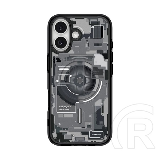 Spigen Apple iPhone 17 ultra hybrid zero one műanyag telefonvédő (ütésállóság, légpárnás keret, magsafe) fekete