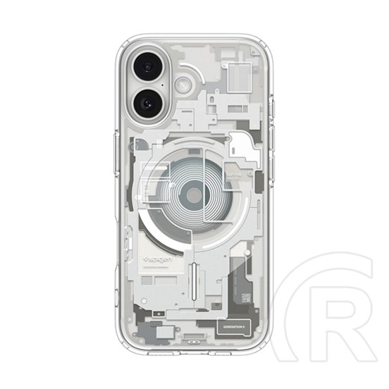 Spigen Apple iPhone 17 ultra hybrid zero one műanyag telefonvédő (ütésállóság, légpárnás keret, magsafe) titánszürke