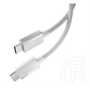 Spigen ESSENTIAL EB6015CC adatkábel (USB-C - USB-C, 60W, PD gyorstöltő, cipőfűző, 150cm, fehér)