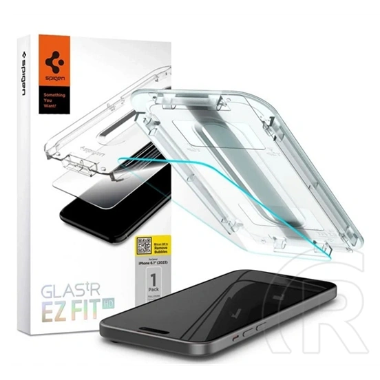 Spigen EZ Fit HD képernyővédő üveg (2,5D, tokbarát, ultravékony, 0,2mm, 9H, segédkeret, átlátszó)