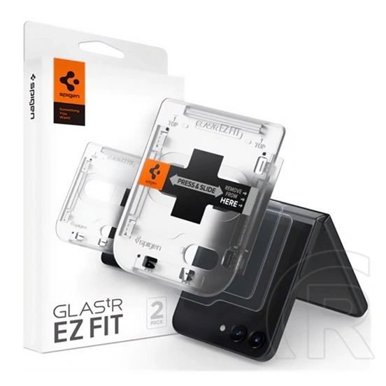 Spigen EZ Fit képernyővédő üveg (2.5D, tokbarát, ultravékony, 0.2mm, 9H, segédkeret, átlátszó)