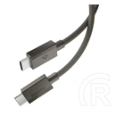 Spigen Essential EB6015CC adatkábel (Type-C - Type-C, 60W, PD gyorstöltő, cipőfűző, 150cm, sötétszürke)