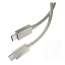 Spigen Essential EB6015CC adatkábel (type-c - type-c, 60W, PD gyorstöltő, cipőfűző, 150cm, titánium)
