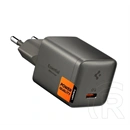 Spigen Essential EE301EU-GAN hálózati töltő type-c aljzat (30w, gan, pd gyorstöltő, sötétszürke)