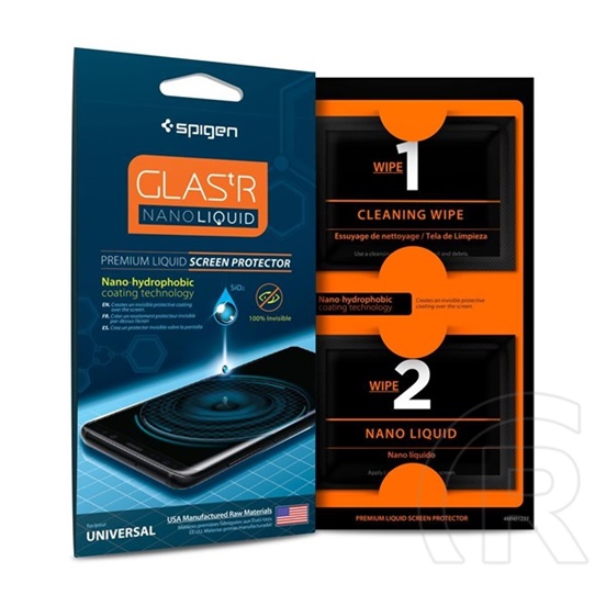 Spigen "Glas.tR NANO LIQUID" kijelzővédő (folyékony/kenhető, karcálló, 9H, buborékmentes felület)