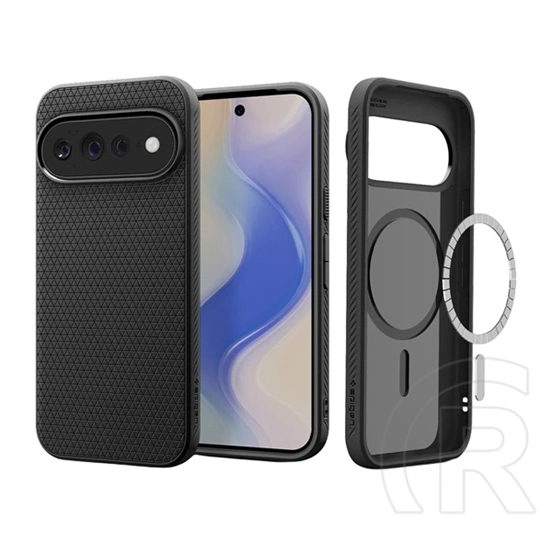 Spigen Google Pixel 11 Pro liquid air szilikon telefonvédő (ütésállóság, légpárnás sarok, rombusz, magsafe) fekete