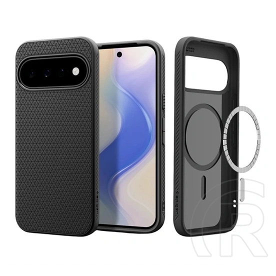 Spigen Google Pixel 11 liquid air szilikon telefonvédő (ütésállóság, légpárnás sarok, rombusz, magsafe) fekete