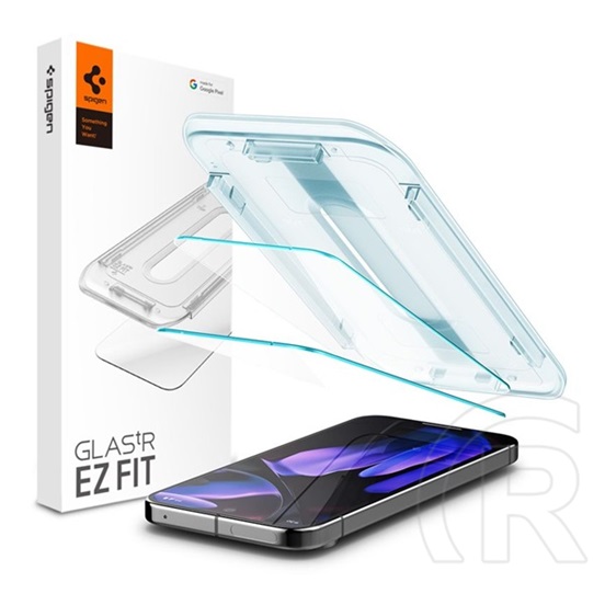 Spigen Google Pixel 9 Pro ez fit képernyővédő üveg 2db (2.5d, tokbarát, ultravékony, 0.2mm, 9h + segédkeret) átlátszó