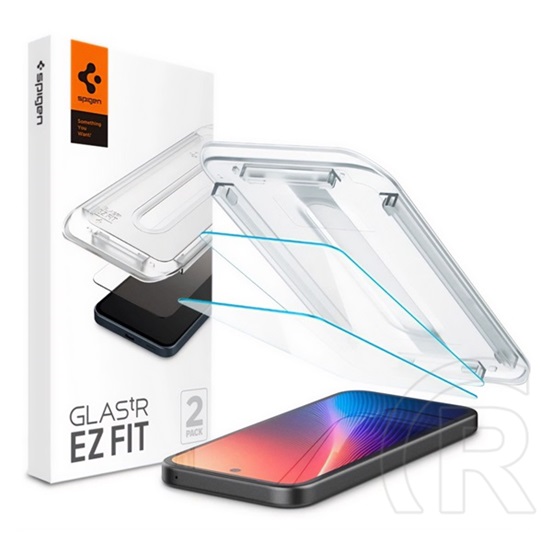Spigen Google Pixel 9a ez fit képernyővédő üveg 2db (2.5d, tokbarát, ultravékony, 0.2mm, 9h + segédkeret) átlátszó
