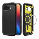 Spigen Google Pixel 9a tough armor mag műanyag telefonvédő (ütésállóság, kitámasztó, magsafe) fekete