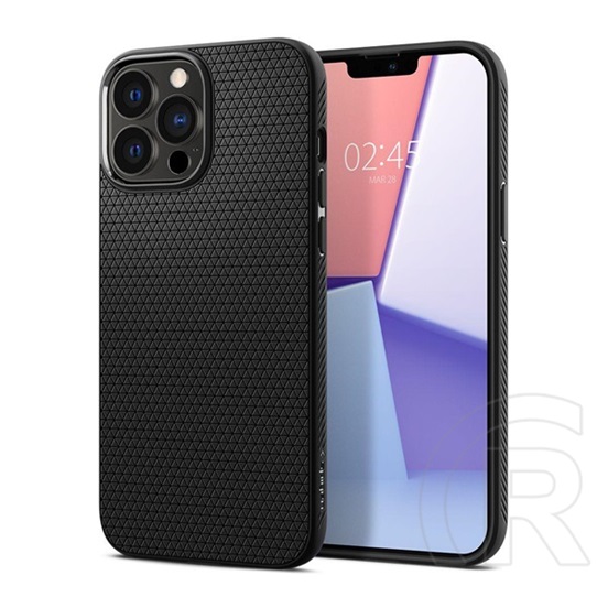 Spigen Liquid Air Apple iPhone 13 Pro szilikon telefonvédő (közepesen ütésálló, rombusz minta) fekete