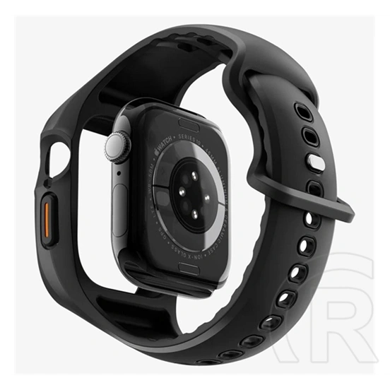Spigen Liquid Air Pro szilikon óra keret (szilikon szíj, ütésálló, prémium, fekete)