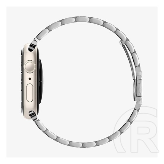 Spigen Modern Fit Apple Watch 44/42mm fém szíj (ezüst)