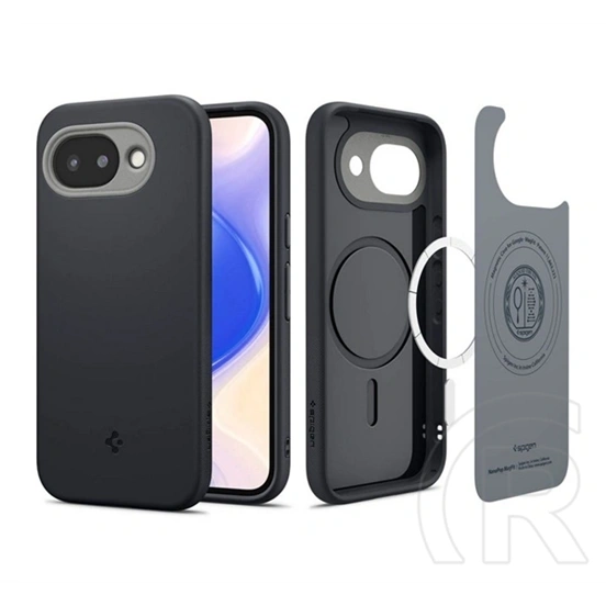 Spigen Nano Pop szilikon telefonvédő (kameravédő, magsafe, fekete)