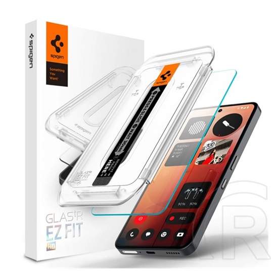 Spigen Nothing Phone (3a) Pro  ez fit hd képernyővédő üveg ( tokbarát, ultravékony, 0.2mm, 9h + segédkeret) átlátszó