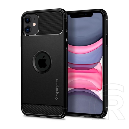 Spigen Rugged Armor Apple iPhone 11 Matte Black tok (fekete)