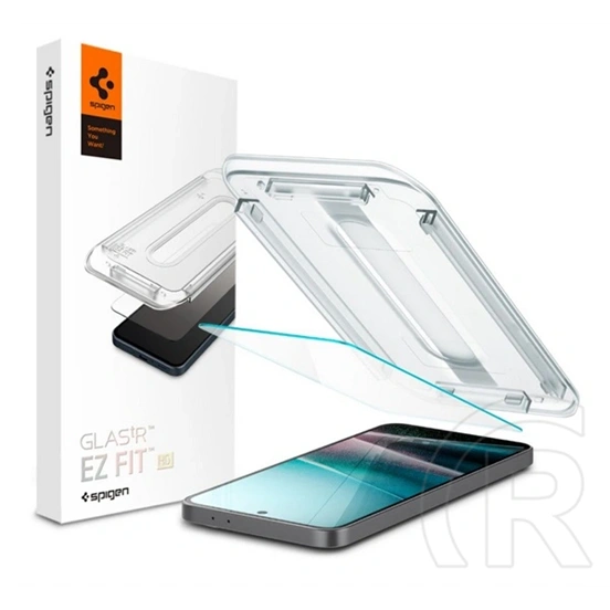Spigen Samsung A37 5G  glass tr ez fit pro hd képernyővédő üveg (2.5d, tokbarát, ultravékony, 9h + segédkeret) átlátszó