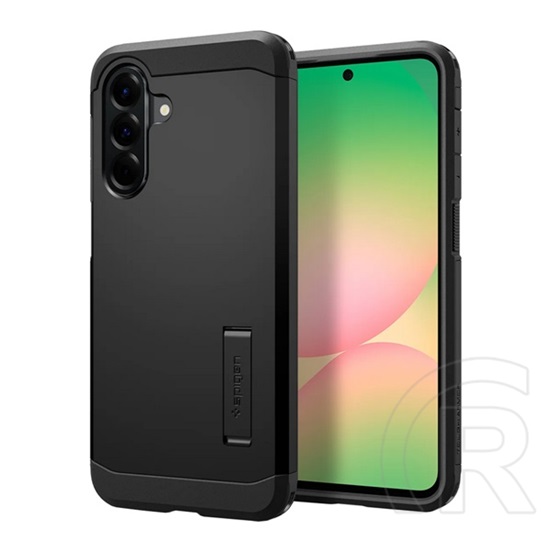 Spigen Samsung Galaxy A56 5G (SM-A566) tough armor szilikon telefonvédő (ütésállóság, kitámasztó) fekete