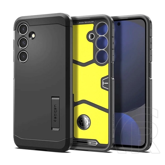 Spigen Samsung Galaxy S24 FE (SM-S721) tough armor szilikon telefonvédő (ütésállóság, kitámasztó) fekete