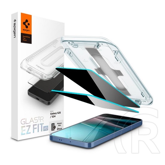 Spigen Samsung Galaxy S24 (SM-S921)  ez fit hd védő üveg 2db (2.5d, betekintés védelem, 0.2mm, 9h + segédkeret) átlátszó