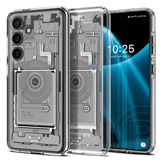 Spigen Samsung Galaxy S24 (SM-S921) ultra hybrid zero one műanyag telefonvédő (ütésállóság, légpárnás keret) fehér