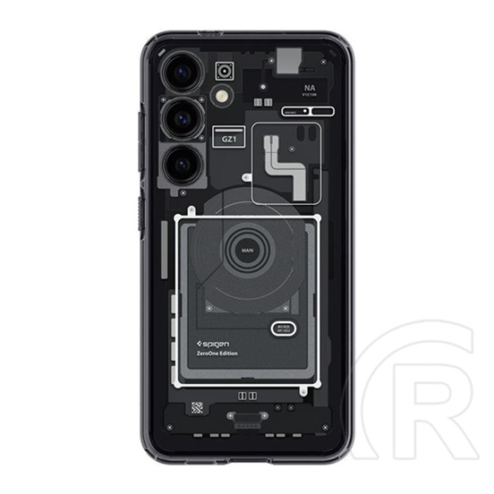 Spigen Samsung Galaxy S24 (SM-S921) ultra hybrid zero one műanyag telefonvédő (ütésállóság, légpárnás keret) sötétszürke