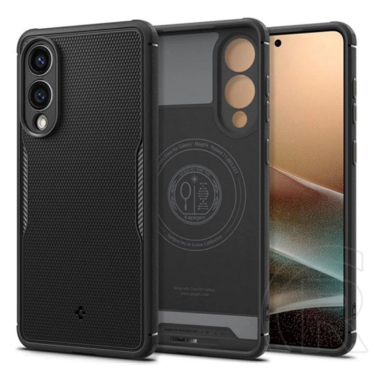Spigen Samsung Galaxy S25 Edge (SM-S937) core armor mag  (ütésálló, kameravédő, érdes felület, magsafe) fekete
