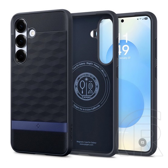 Spigen Samsung Galaxy S25 (SM-S931) Spigen parallax szilikon védő (ütésálló, magsafe, 3d rombusz) sötétkék