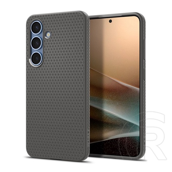 Spigen Samsung Galaxy S25 (SM-S931) liguid air szilikon telefonvédő (ütésállóság, légpárnás sarok, rombusz) sötétszürke