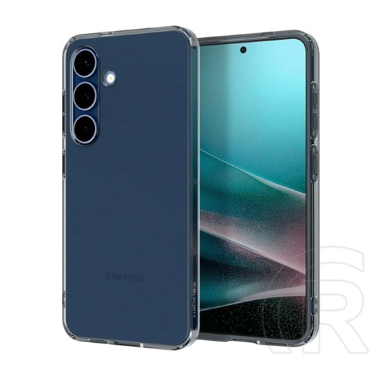 Spigen Samsung Galaxy S25 (SM-S931) liquid crystal szilikon telefonvédő (ütésállóság, légpárnás sarok) sötétszürke