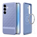 Spigen Samsung Galaxy S25 (SM-S931) parallax szilikon védő (ütésállóság, légpárnás keret, magsafe, 3d rombusz) lila