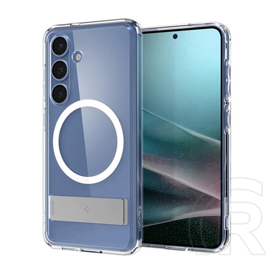 Spigen Samsung Galaxy S25 (SM-S931) ultra hybrid s műanyag védő (ütésálló, kitámasztó, magsafe) átlátszó