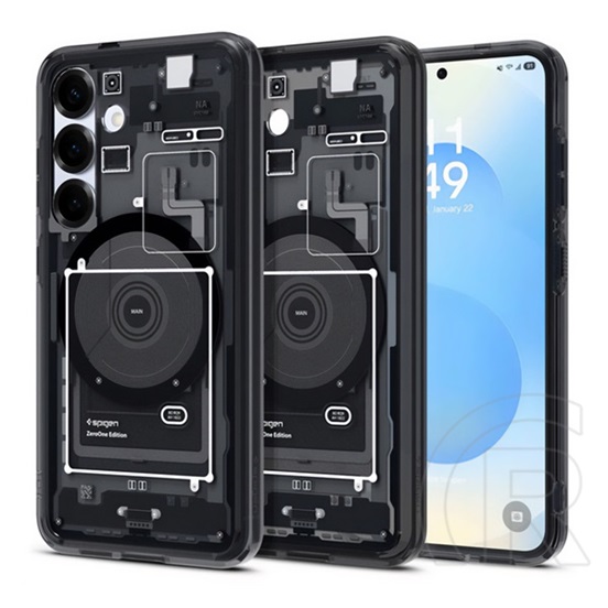 Spigen Samsung Galaxy S25 (SM-S931) ultra hybrid zero one műanyag védő (ütésálló, légpárnás keret, magsafe) fekete