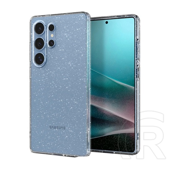 Spigen Samsung Galaxy S25 Ultra (SM-S938) liquid crystal glitter szilikon védő (ütésálló, csillámporos) átlátszó