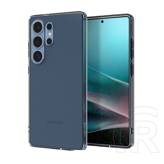 Spigen Samsung Galaxy S25 Ultra (SM-S938) liquid crystal szilikon telefonvédő (ütésállóság, légpárnás sarok) sötétszürke