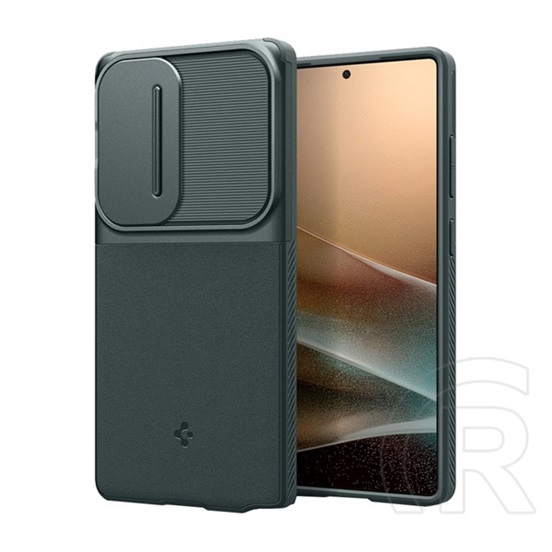 Spigen Samsung Galaxy S25 Ultra (SM-S938) optic armor szilikon telefonvédő (kameravédő) sötétzöld